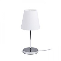 Stolní lampy dekorační - RED R14047 NYC/CONNY 15/15 stolní Polycotton bílá/chrom 230V E27 7W - RED - DESIGN RENDL
