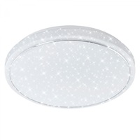 Kruhová - BRILO 3374-216 LED stropní svítidlo hvězdné nebe, pr. 38 cm, 23 W, bílé - BRILO