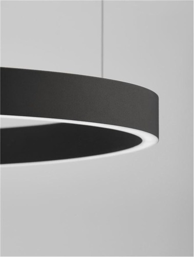 Kruhová - NV 9345664 Závěsné svítidlo ELOWEN černý hliník a silikon LED 80W 3000K stmívatelné - NOVA LUCE - foto 1