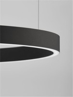 Kruhová - NV 9345664 Závěsné svítidlo ELOWEN černý hliník a silikon LED 80W 3000K stmívatelné - NOVA LUCE