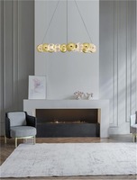 Kruhová - NV 9695202 Závěsné svítidlo BRILLE zlatý hliník a sklo LED 46W 230V 3200K IP20 stmívatelné - NOVA LUCE