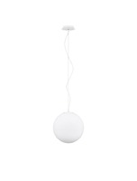 Koule - NV 920421 Závěsné svítidlo NEVOSO opálové sklo a bílý kov E27 1x12W 230V IP20 bez žárovky - NOVA LUCE