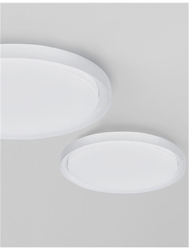 Kruhová - NV 9053593 Stropní svítidlo TROY kov a akrylový difuzor matná bílá LED 50W 230V 3000K IP20 stmívatelné - NOVA LUCE - foto 1