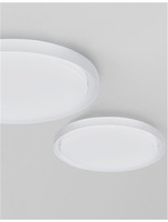 Kruhová - NV 9053593 Stropní svítidlo TROY kov a akrylový difuzor matná bílá LED 50W 230V 3000K IP20 stmívatelné - NOVA LUCE