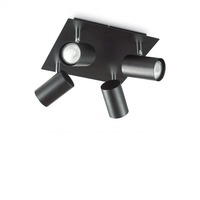Bodová - ILUX 156781 Bodové stropní svítidlo Ideal Lux Spot PL4 nero 156781 4x50W černé - IDEALLUX