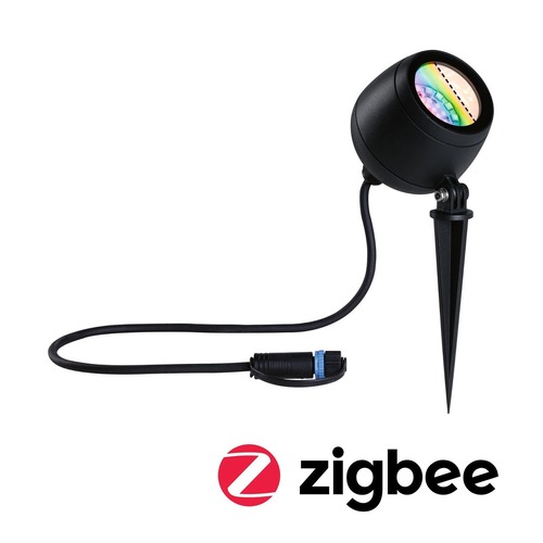 Zápichy - P 94769 Plug & Shine LED bodové zahradní světlo Smart Home Zigbee Kikolo IP65 RGBW+ 6,2W antracit - PAULMANN - foto 1