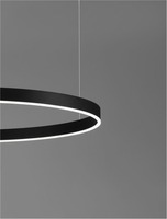 Kruhová - NV 9530222 Závěsné svítidlo MOTIF LED hliník / akryl černé 80W 2700K-6000K CCT stmívatelné - NOVA LUCE