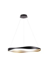Kruhová - NV 9030643 AKCE - Závěsné svítidlo DOBI CCT černé / zlaté LED 40W 1472lm 2700-5000K stmívatelné - NOVA LUCE