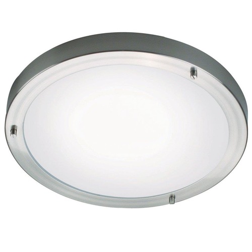 Kruhová - NOR 25316132 Stropní svítidlo Ancona Maxi E27 2x40W E27 kartáč. ocel opál - NORDLUX - foto 1