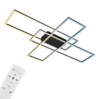 Hranatá - BRILO 3931015 BRILONER Roami LED stropní svítidlo, stmívatelné, dálkový ovladač, CCT ovladač, černá 3931015