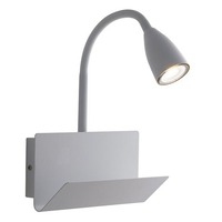 Bodová - FAN I-GULP-AP BCO Nástěnné svítidlo Gulp Flessibile, bílé, s USB 2 A, 1 x GU10, 23 x 27 x 49 cm - FANEUROPE