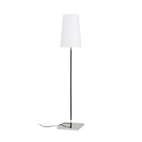 Stojací lampy - RED R12466X VÝPRODEJ VZORKU - LULU stojanová bílé stínidlo/noha černá chrom 230V E27 28W - RED - DESIGN RENDL