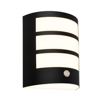 Nástěnná - BRI 3795015 LED nabíjecí nástěnné svítidlo, venkovní, pohybové čidlo, soumrakový senzor, IP44, černá - BRILONER
