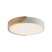 Kruhová - LD 14288-16 BILA LED stropní svítidlo kruhové bílé dřevodekor nadčasový design 3000K - JUST LIGHT