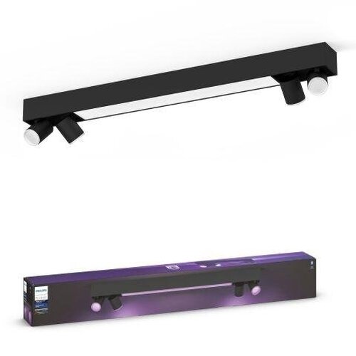 SmartHome Paul Neuhaus - PH 50607/30/P7 Hue LED White and Color Ambiance Stropní bodové svítidlo Philips Centris BT 50607/30/P7 40W + 4x5,7W GU10, 4000lm, 2000K-6500K, RGB, IP20, černé - PHILIPS HUE (915005928701) - foto 1