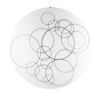 Plafoniéry - FAN I-KARMA-PL50 Stropní svítidlo Karma, bílé/černé, 4 x E27, 50 x 13,5 cm - FANEUROPE