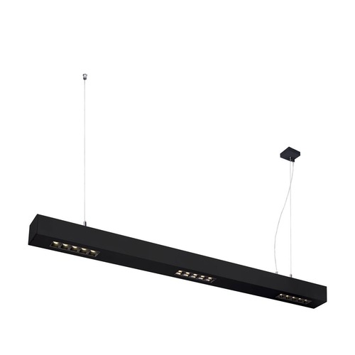 Podélná - LA 1000933 Q-LINE PD, LED závěsné svítidlo, 1m, BAP, černá, 3000K - BIG WHITE (SLV) - foto 1