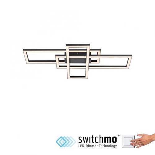 Hranatá - LD 14697-18 IVEN LED stropní svítidlo černá Switchmo 3-krokové stmívání paměťová funkce krokově stmívatelné 3000K - LEUCHTEN DIREKT / JUST LIGHT - foto 1