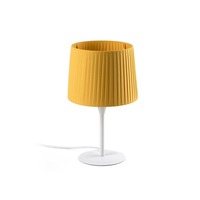 Stolní lampy dekorační - FARO 64316-36 SAMBA bílá/skládaná žlutá mini stolní lampa - FARO
