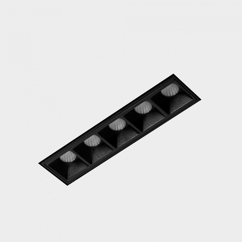 Hranatá - KHL K51300.02.TR.BK-BK.45.ST.9.40 NSES bezrámečkové zapuštěné svítidlo 137x35 mm černá 10 W CRI 90 4000K Non-Dimm - KOHL-Lighting - foto 1