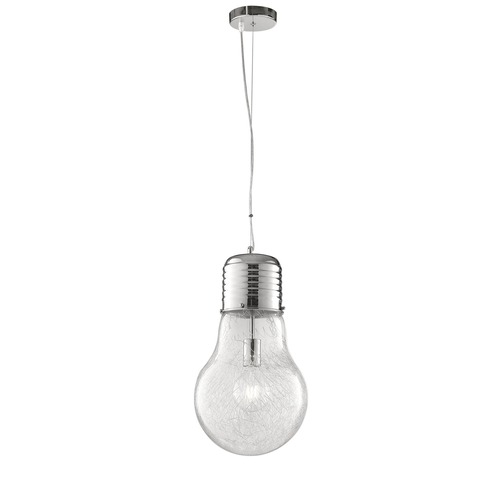 Koule - FAN I-LAMPD/SOSP. Závěsné svítidlo Žárovka, chromové, 1 x E27, 30 x 120 cm - FANEUROPE - foto 1