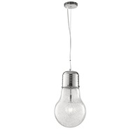 Koule - FAN I-LAMPD/SOSP. Závěsné svítidlo Žárovka, chromové, 1 x E27, 30 x 120 cm - FANEUROPE