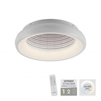 Kruhová - LD 14394-16 SPECCIO LED stropní svítidlo bílé s tunelovým efektem stmívatelné dálkový ovladač CCT 2700-5000K - JUST LIGHT