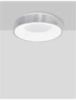 Kruhová - NV 9353834 Stropní svítidlo RANDO THIN broušený stříbrný hliník a akryl LED 30W 230V 3000K IP20 stmívatelné - NOVA LUCE