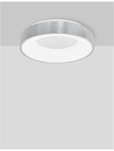 Kruhová - NV 9353834 Stropní svítidlo RANDO THIN broušený stříbrný hliník a akryl LED 30W 230V 3000K IP20 stmívatelné - NOVA LUCE - foto 1