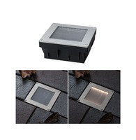 Zapuštěná - P 95742 Solární LED zemní svítidlo Sorea soumrakový senzor IP67 hranaté 100x100mm 3000K 0,1W 6lm 3,7V kov kartáčovaný ABS/polykarbonát/ocel - PAULMANN