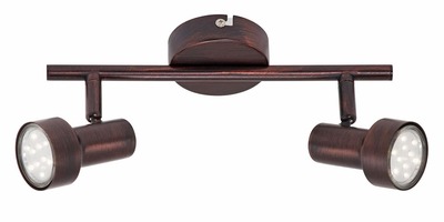 Bodová - BRI 2843-021 Bodové svítidlo 27,5 cm 2xGU10 6W 500lm antická měď - BRILONER