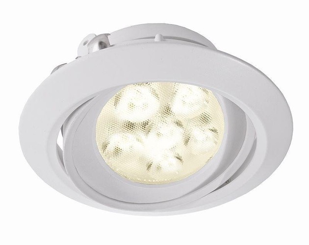 Kruhová - IMPR 850104 VÝPRODEJ - Zápustné svítidlo Tura litina bílá AR111 vložka - LIGHT IMPRESSIONS - foto 1