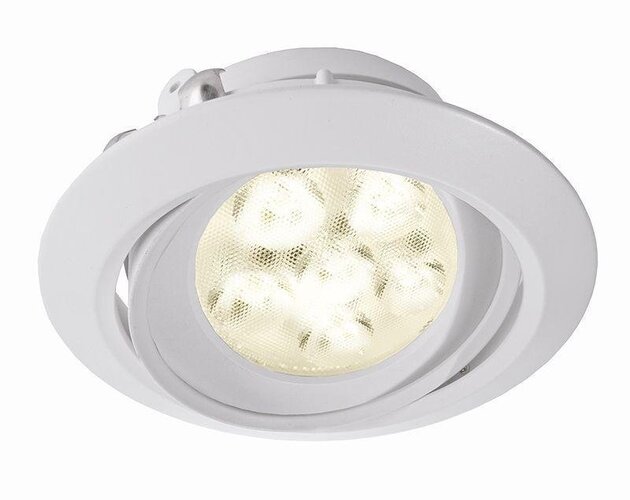 Kruhová - IMPR 850104 VÝPRODEJ Zápustné svítidlo Tura litina bílá AR111 vložka - LIGHT IMPRESSIONS - foto 1