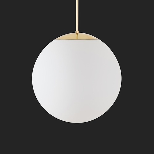 Nouzové osvětlení - OS ADR72024 ADRIA P3 HP závěsné skleněné svítidlo mosaz leštěná / bílá IP40 3000 K 52W LED nouzové kombinované 3 h (původní kód OS 72024) - OSMONT - foto 1