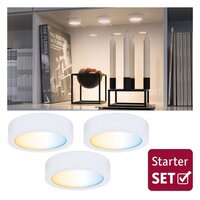Clever Connect - P 99975 Nábytkové svítidlo Clever Connect startovací sada Disc bílá mat 12V 3x2,1W měnitelná bílá 2.700-6.500K - PAULMANN