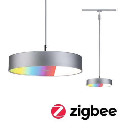 Svítidla - P 95679 URail závěs Smart Home Zigbee 3.0 Hildor RGBW 10W RGBW+ stmívatelné 230V matný chrom - PAULMANN - foto 1