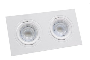 Hranatá - CEN KLISS2 SPOT KLIK obdélnikový dvojitý hluboký pro 2x MR16 nebo GU10 IP20 - CENTURY