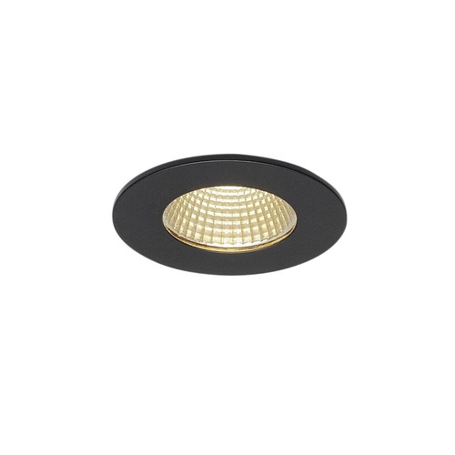 Kruhová - LA 114420 PATTA-I zápustná matná černá kruhová 230V/500mA LED 9W 38° IP65 3000K - BIG WHITE (SLV) - foto 1