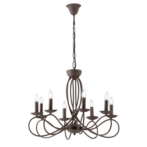 Dekorativní - FAN I-GINEVRA-8 Závěsné svítidlo Ginevra, cortenové, 8 x E14, 70 x 120 cm - FANEUROPE - foto 1