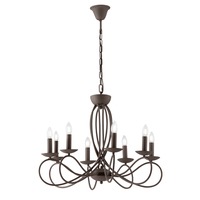 Dekorativní - FAN I-GINEVRA-8 Závěsné svítidlo Ginevra, cortenové, 8 x E14, 70 x 120 cm - FANEUROPE