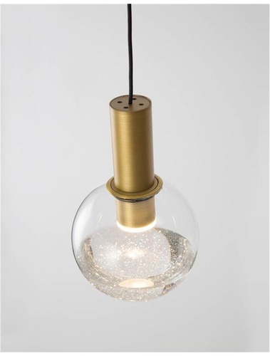 Stínidla, kryty, clony - NV 9117001 Stínítko BELAR čiré sklo a třpytivý efekt - NOVA LUCE - foto 1