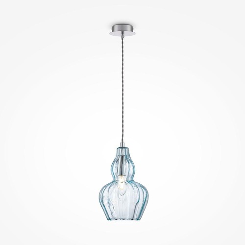 Kónická - M MOD238-PL-01-BL Závěsné svítidlo Eustoma 40W modrá kov - MAYTONI - foto 1