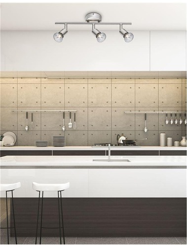 Bodová - NV 660003 Bodové svítidlo BASE nikl satén kov GU10 3x5W IP20 bez žárovky - NOVA LUCE - foto 1