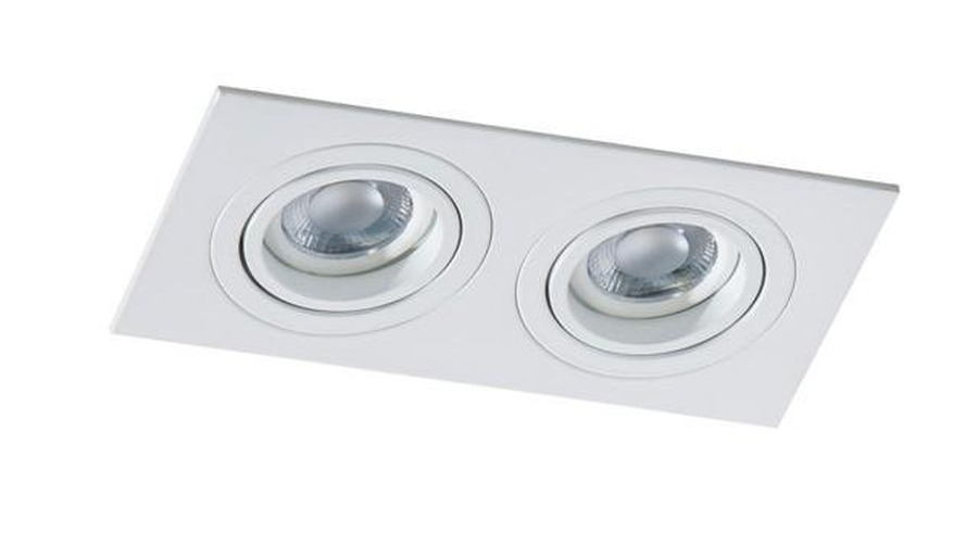 Hranatá - AZZ AZ2436 Stropní bodové zápustné svítidlo Caro 2 Square (white) - AZZARDO - foto 1