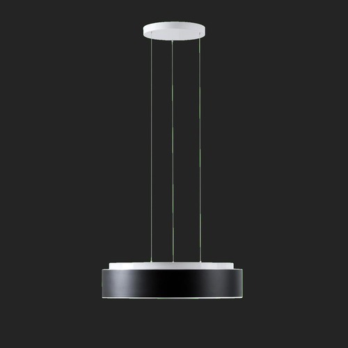 Kruhová - OS ERI67915 ERIS LEC4 závěsné skleněné svítidlo bílá / bílo - černá IP40 4000 K 47W LED DALI (původní kód OS 67915) - OSMONT - foto 1