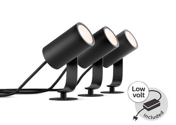 SmartHome Paul Neuhaus - PH 17414/30/P7 Hue LED White and Color Ambiance Venkovní spotové zemní/ nástěnné svítidlo Philips Lily 17414/30/P7 set 3ks 2000K-6500K RGB - PHILIPS HUE (915005629701) - foto 1