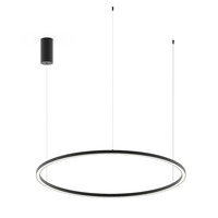 Kruhová - FAN LED-HOOP-S120-NER Závěsné LED svítidlo HOOP černá, 60 W, 9000 lm, CCT, 120 x 120 x 150 cm - FANEUROPE