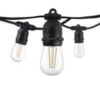 Spotřební materiál a příslušenství - Venkovní String Light 15PCS E27 14.4M Pevné zásuvky - Žárovky nejsou součástí balení
