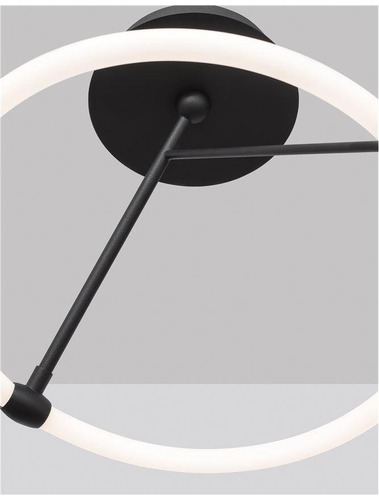 Kruhová - NV 9892162 Stropní svítidlo JANUS černý hliník a akryl LED 21W 230V 3000K IP20 - NOVA LUCE - foto 1