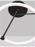 Kruhová - NV 9892162 Stropní svítidlo JANUS černý hliník a akryl LED 21W 230V 3000K IP20 - NOVA LUCE